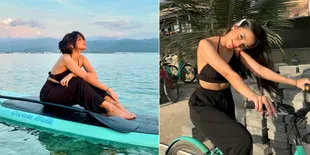 8 Gaya Hot Fuji Liburan di Gili Trawangan, Semakin Cantik Menyala