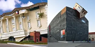 8 Model Bangunan Yang Berbentuk Unik, Mulai dari Terbalik Sampai Mau Runtuh