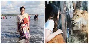 8 Momen Liburan Via Vallen di Bali, Sampai Disenyumin Orangutan!