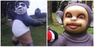 8 Patung Kocak Ini Cuma Ada di Indonesia, Bentuknya Ajaib!