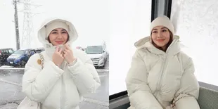 8 Potret Aaliyah Massaid Main Salju di Jepang, Muka Jadi Merah Karena Kedinginan