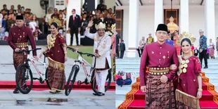 8 Potret Annisa dan Agus Yudhoyono Pakai Baju Adat Bugis Saat Upacara HUT RI, Menang Busana Terbaik - Dapat Hadiah Sepeda dari Presiden