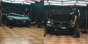 8 Potret Atta Halilintar Ngamuk Mobil Lamborghini Miliknya Hancur, Body Depan Copot Semua