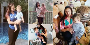 8 Potret Aura Kasih Saat Momong Baby Arabella, Hot Mama Cantik dan Langsing