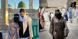 8 Potret Aurel Hermansyah Pakai Cadar Selama Umrah, Awalnya Panen Pujian Lalu Dikritik Gara-gara Baju yang Dipakai