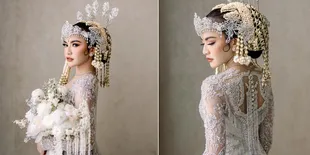 8 Potret Detail Kebaya Mahalini di Acara Akad Nikah, Cantik Full Payet dengan Adat Sunda