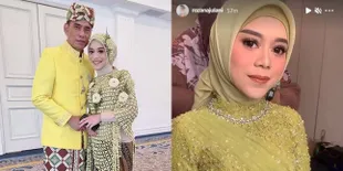 8 Potret Detail Penampilan Lesti di Prosesi Langkahan, Cantik dan Anggun Dalam Balutan Kebaya Hijau