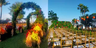 8 Potret Detail Venue Akad Nikah Via Vallen dan Chevra Yolandi, Ala Garden Party - Pemandangan Langit Biru Jadi Latar Belakang yang Cantik