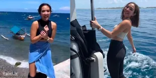 8 Potret Detik-Detik Celana Gisela Anastasia Melorot Saat Wawancara - Netizen: Konsepnya Gimana Nih?