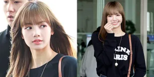 8 Potret Fashion Airport Lisa BLACKPINK, Rambut Tertiup Angin Bak Iklan Shampo