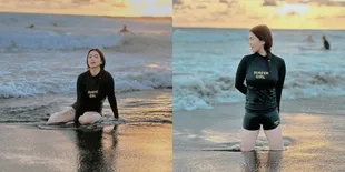 8 Potret Felicya Angelista Bermain Air di Pantai, Body Goals-nya Sukses Jadi Perhatian - Tak Seperti Ibu Dua Anak