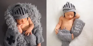 8 Potret Gaya Baby Air Rumi Putra Irish Bella dan Ammar Zoni, Tampan dan Gagah Bak Prajurit Roma