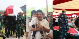 8 Potret Hotma Sitompul Dimakamkan Secara Militer, Anak Sampaikan Pesan Haru