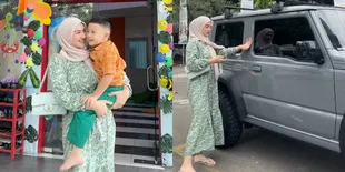 8 Potret Irish Bella Jemput Air Rumi Sekolah, Tetap Cantik meski Berdaster