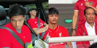 8 Potret Keseruan Dhofin Anak Ibnu Jamil Nonton Timnas di GBK, Foto Bareng Presiden Jokowi