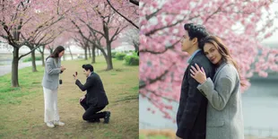 8 Potret Luna Maya Dilamar Maxime Bouttier di Bawah Bunga Sakura yang Bermekaran, Kejutan Romantis Saat Berlibur ke Jepang - Banjir Ucapan Selamat