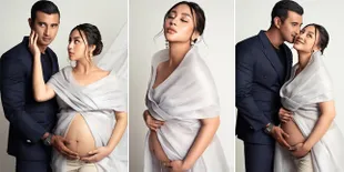 8 Potret Margin Istri Ali Syakieb Pamer Bare Baby Bump yang Sudah Besar di Maternity Shoot Terbaru