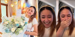 8 Potret Marshanda Dapat Surprise Bunga dari Inisial C di Hari Valentine, Tertawa Sumringah - Pacar Baru?