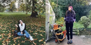 8 Potret Maudy Ayunda Liburan di Inggris, Pose Cantik di Kebun Rumah Adik Ipar - Girang Ketemu Banyak Buku