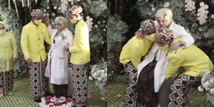 8 Potret Momen Lesti Digendong Saat Acara Pengajian dan Siraman, Tersenyum Bahagia - Pegangan Erat Sang Kakak dan Ayahnya