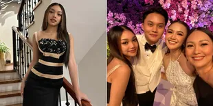 8 Potret Naura Ayu Kondangan Pakai Dress Lama Mamanya di Pesta Resepsi Mahalini & Rizky Febian