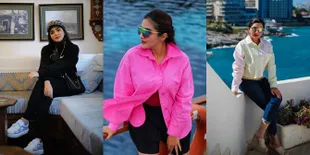 8 Potret OOTD Ashanty Selama di Turki, Sempat Berhijab dan Pakai Gaun Warna Aurora - Bikin Pangling Saat Tampil Swag Serba Hitam