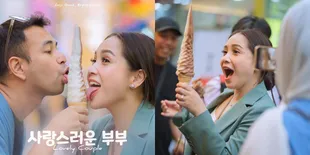 8 Potret Raffi Ahmad dan Nagita Slavina Pamer Kemesraan di Korea, Makan Es Krim Berdua Vibes-nya Kayak Syuting Drama