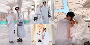 8 Potret Rey Mbayang dan Dinda Hauw Berangkat Umrah Sambil Bawa Anak, Netizen Auto Sebut MasyaAllah
