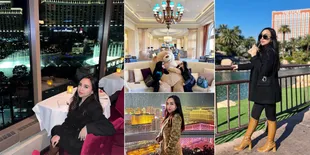 8 Potret Salmafina Sunan Nikmati Liburan Mewah di Las Vegas, Menginap di Resort Mentereng - Dinner di Restoran Mahal