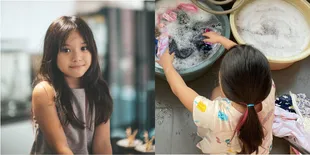 8 Potret Sisi Lain Gempi Anak Gading Marten dan Gisel, Tetap Bantu Cuci Baju Meski Terlahir Tajir Melintir