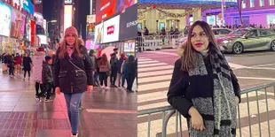 8 Potret Stasya Bwarlele Saat Menikmati Liburan ke Amerika, Main Salju Cuma Pakai Bikini