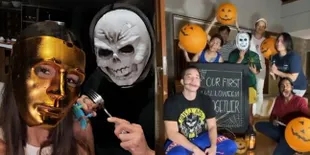 8 Potret Stefan William dan Ria Andrews Rayakan Halloween Bersama, Kompak Pakai Topeng - Banjir Hujatan Netizen