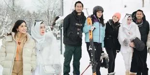  8 Potret Stylish Amy Qanita Saat Nikmati Salju di Jepang - Pakai Jaket Bulu