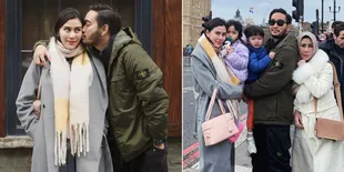 8 Potret Syahnaz Sadiqah dan Jeje Mesra Saat Liburan di London, Hangat Bareng Anak Kembar
