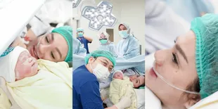 8 Potret Tengku Dewi Putri Melahirkan Anak Kedua, Tangis Haru Tak Terbendung - Andrew Andika Sudah Gendong Bayinya