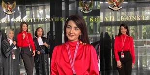 8 Potret Tsania Marwa Kawal Sidang Uji KUHP 1946 di MK, Berharap Keadilan Demi Bersama Anak-Anaknya