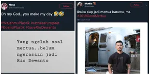 8 Tweet #2019GantiMertua Ini Sentil Rio Dewanto & Ratna Sarumpaet
