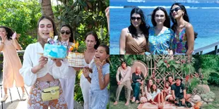 9 Foto Perayaan Ultah Luna Maya di Bali, Meriah Bareng Teman-teman dan Keluarga - Kue BTS Bikin Salfok