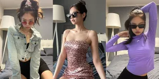 9 OOTD Jennie BLACKPINK Selama Karantina #DiRumahAja, Pamer Kolaborasi Brand Kacamata Pose di Atas Kasur