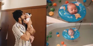 9 Potret Baby Air Rumi Anak Irish Bella dan Ammar Zoni Berenang di Bathtub, Ekspresinya Bikin Gemas