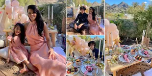 9 Potret Farah Quinn Rayakan Tahun Baru di AS, Bikin Mini Party Bareng Kedua Anaknya