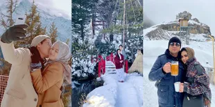 9 Potret Kemesraan Pasangan Seleb di Tengah Hamparan Salju, Pamerkan Pelukan Hangat Hingga Ciuman Mesra