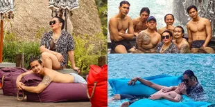 9 Potret Liburan Ajun Perwira dan Jennifer Ipel di Bali, Nempel Terus Kayak Perangko - Cium Mesra di Kolam Renang