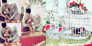 9 Potret Momen Tedak Siten Baby Rafa Anak Kedua Uut Permatasari, Senang Ambil Mainan Mobil Polisi Dalam Kurungan