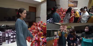 9 Potret Nagita Slavina Bagi-Bagi Hampers ke Semua Staff RANS, Ada yang Dapat Uang Sampai Iphone 12