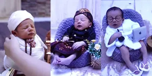 9 Potret Newborn Photoshoot Baby Saka Anak Ussy Sulistiawaty dan Andhika Pratama, Gemes Banget Pakai Lurik Jawa!