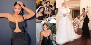 9 Potret Penampilan Kim Kardashian di Pesta Pernikahan Paris Hilton, Cantik dengan Gaun Hitam