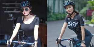 9 Potret Wika Salim Saat Bersepeda, Hot Pakai Baju Ketat - Pamer Body Goals