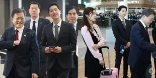 Acara Resmi di Bandara ICN, Song Joong Ki Dampingi Presiden Korea