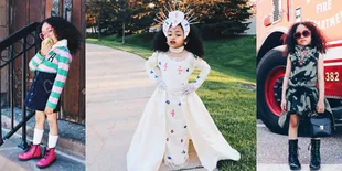 Aili Adalia Blogger Cilik Pembuat Replika Gaun MET Gala Cardi B